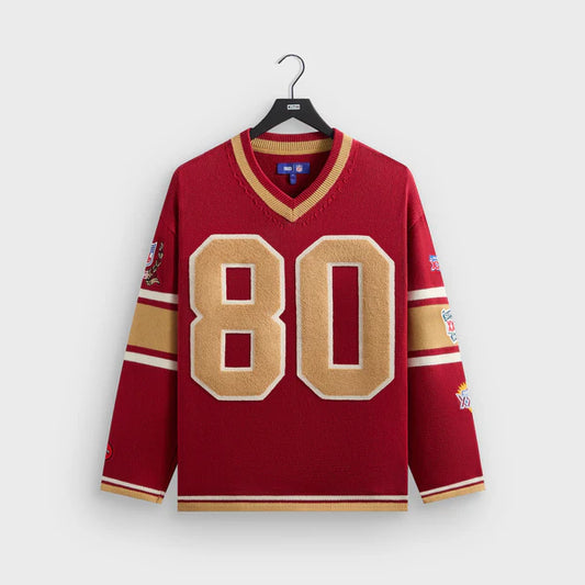 Kith for the NFL San Francisco 49ers V-neck Beau Knit Sweater