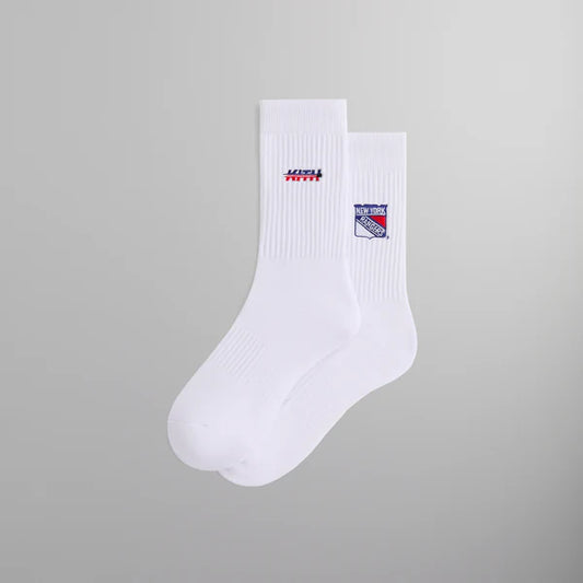 Kith for the New York Rangers Puck Logo Crew Socks
