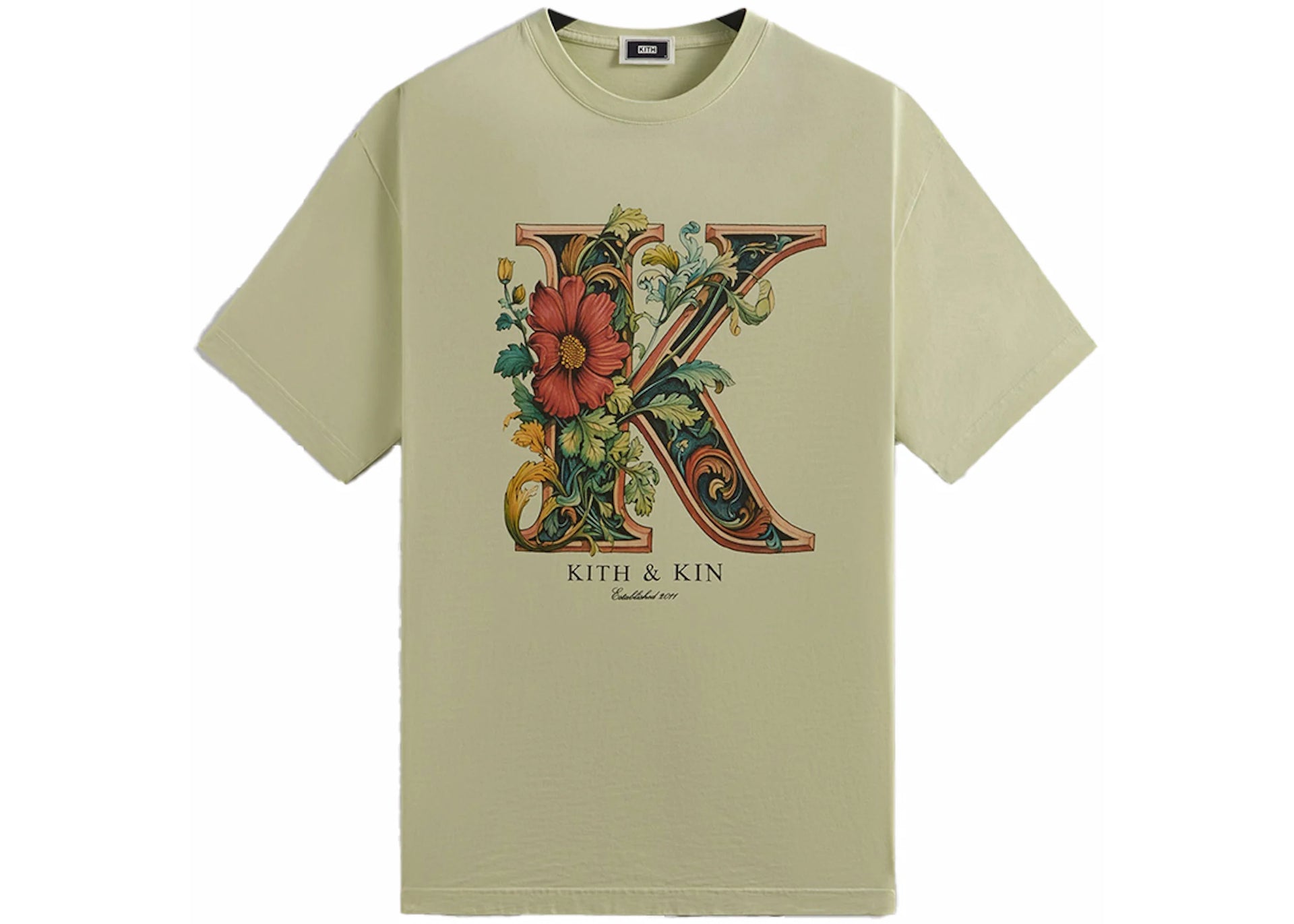 ☆ KITH Floral K vintage tee 限定Tシャツ ☆ Kith Floral K Vintage Tee Stoneware – cleankixlab