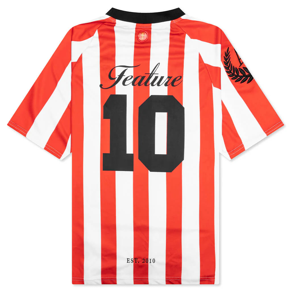 Feature Pele Futbol Jersey - Red/White