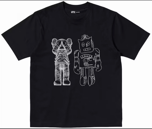 Kaws Warhol Graphic Tee Black