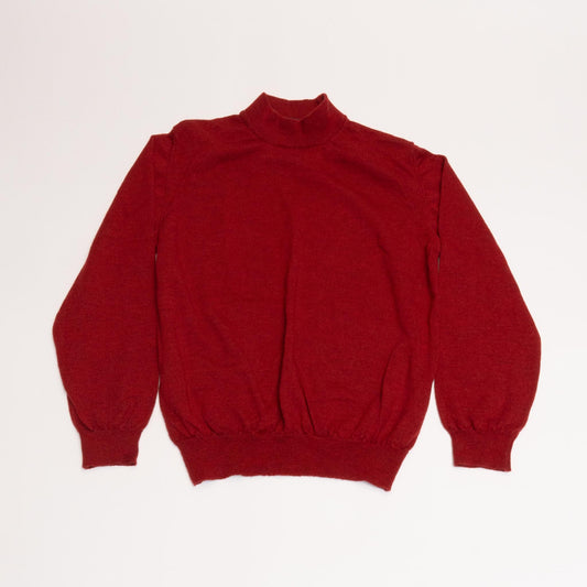 Red Ashford Turtleneck Knit Sweater