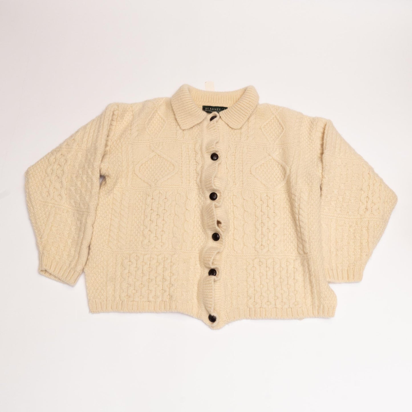 Creamy Blarney Woollen Mills Knit Button Up