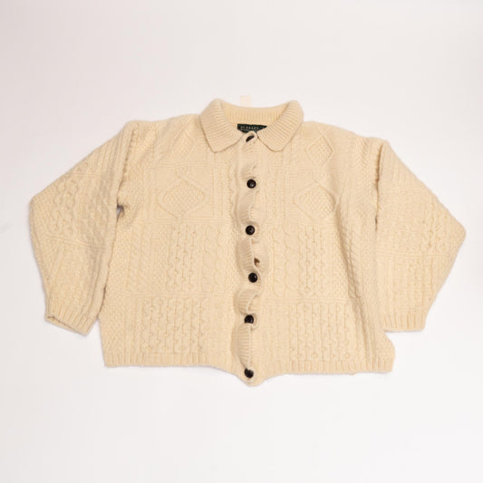 Creamy Blarney Woollen Mills Knit Button Up