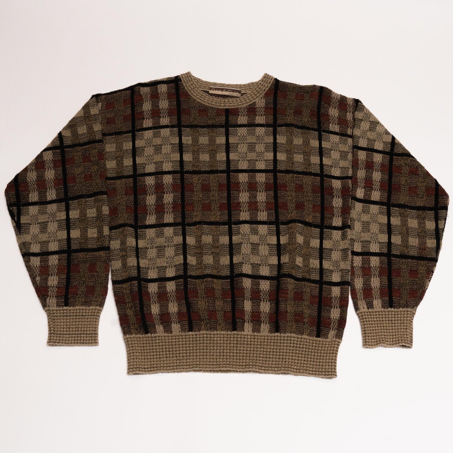 Creamy/Red Oak & Clay Knit Sweater