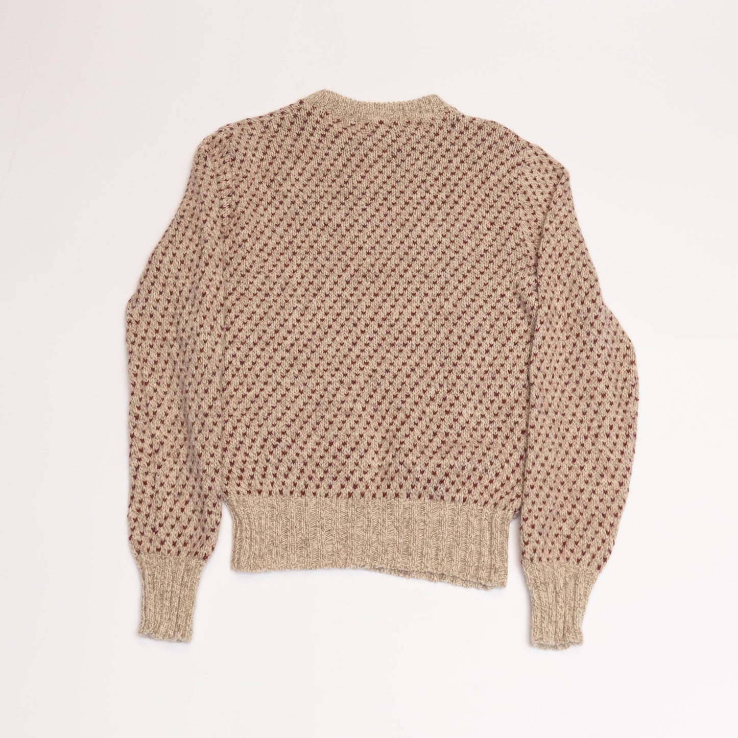 Creamy/Red Environmental Clothing Knit Sweater