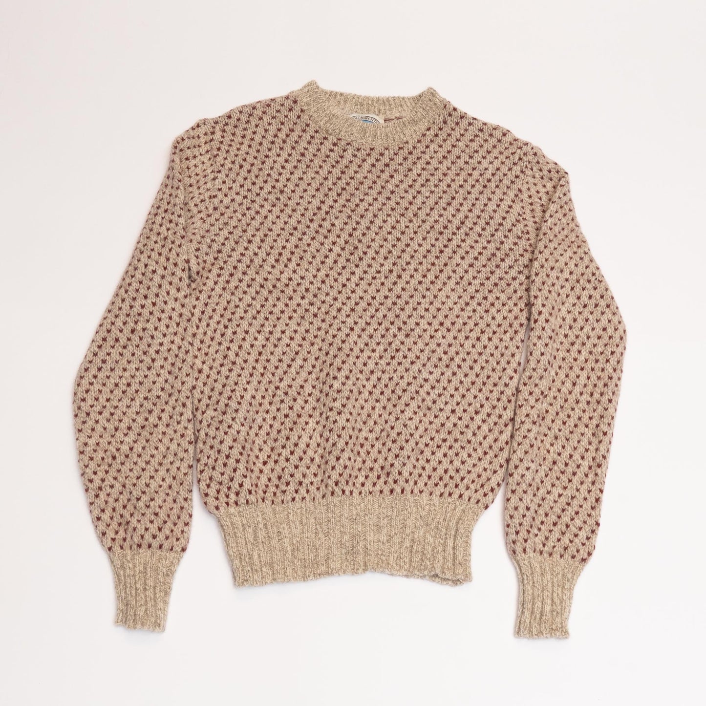 Creamy/Red Environmental Clothing Knit Sweater