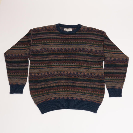 Colorful Natural Issue Knit Sweater