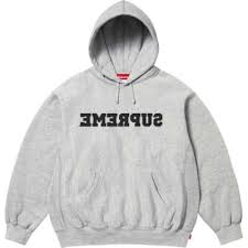 Supreme Reverse Hooded Sweatshirt - Grey