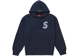 Supreme S Logo Hooded Sweatshirt - Navy