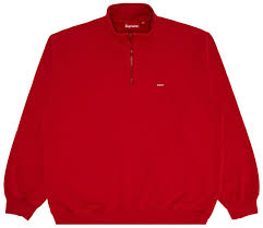 Supreme Small Box Half Zip Pullover - Red