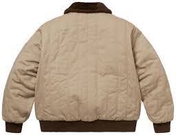 Supreme Dickies Reversible Quilted Faux Fur Work Jacket - Tan