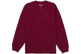 Supreme Small Box L/S Tee - Cardinal