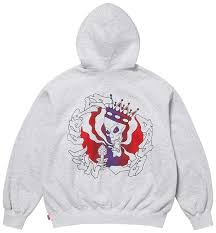 Supreme New World Order Hooded Sweatshirt - Grey