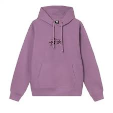 Stussy Stock Applique Hoodie - Purple