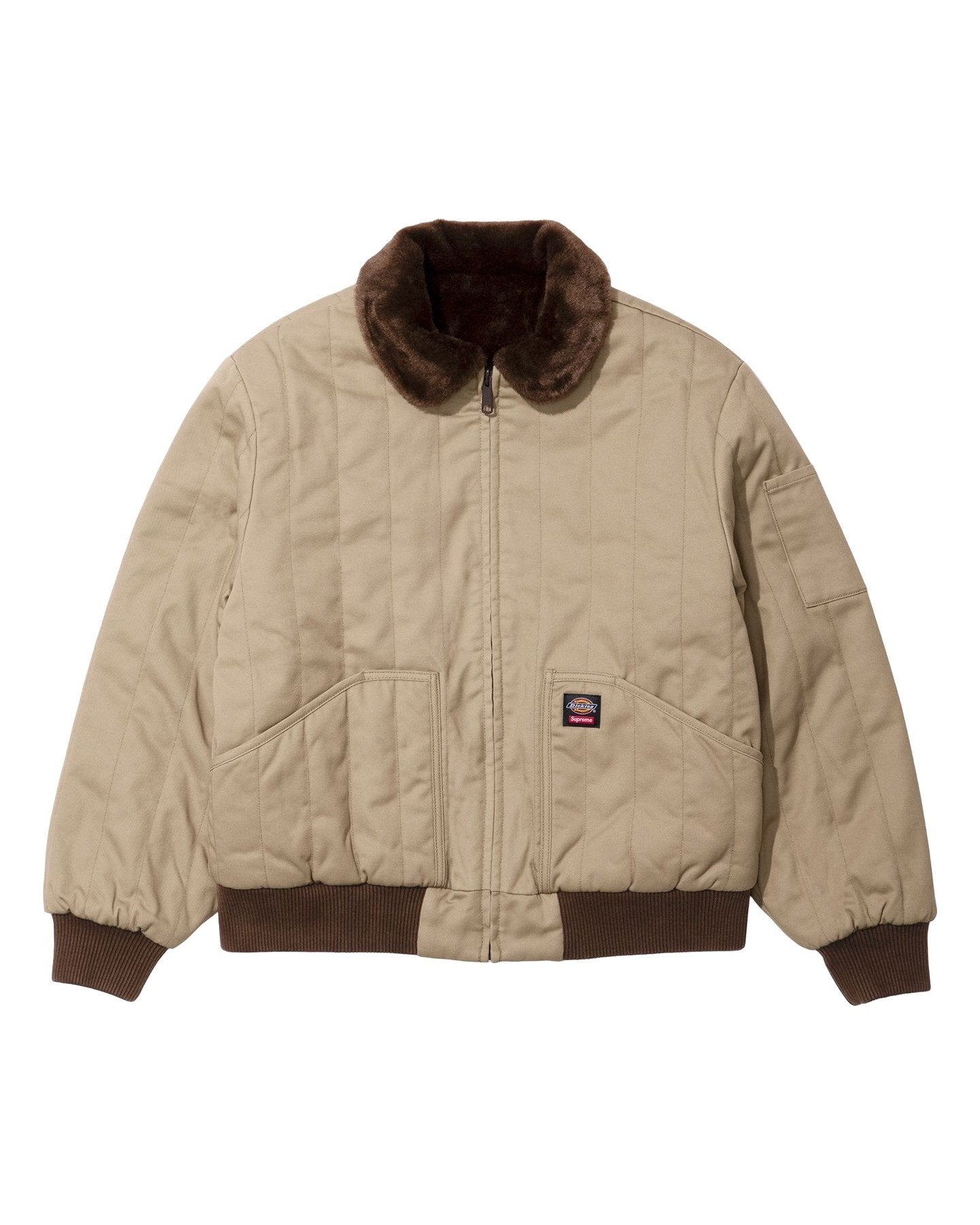 Supreme/Dickies Reversible Quilted Faux Fur Work Jacket