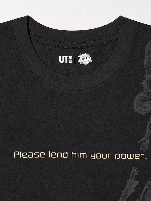 Uniqlo x The Legend of Zelda - Please Lend Him Your Power - Black