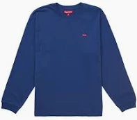 Supreme Small Box L/S Tee - Blue