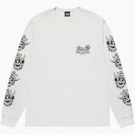 Stussy Witch Doctor Pugment Dyed L/S - White