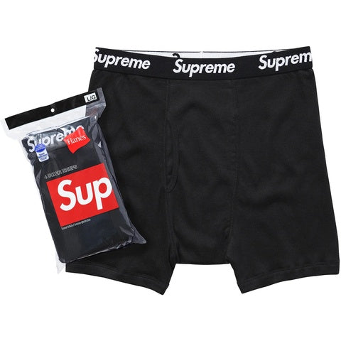 Supreme®/Hanes® Boxer Briefs (4 Pack) – Black