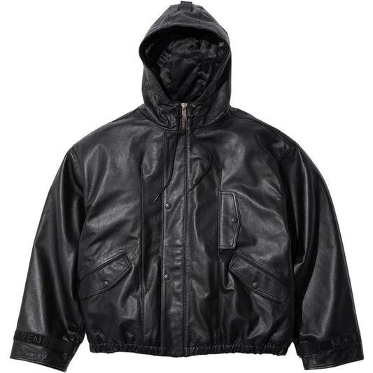 Supreme®/Marithé + François Girbaud Hooded Leather Flight Bomber Jacket